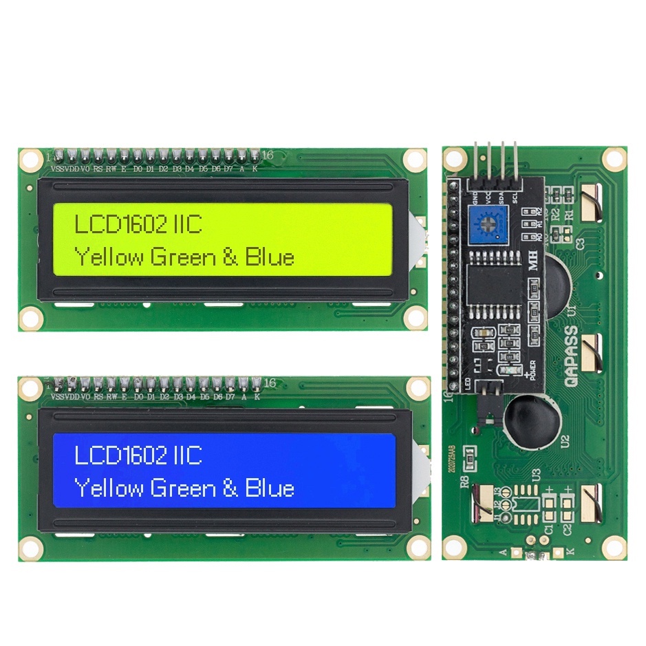 Màn Hình LCD 1602 5V + Mạch Chuyển Đổi I2C - LCD 1602 có đèn nền