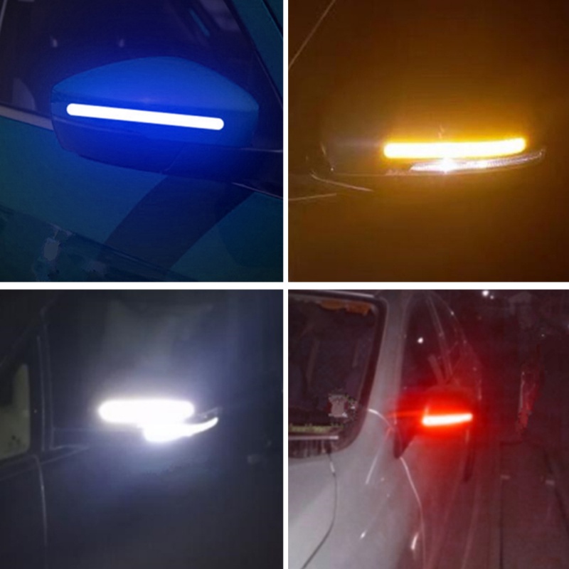 Bộ 2 Miếng Dán Phản Quang Cảnh Báo An Toàn Chống Va Chạm Cho Gương Chiếu Hậu Xe Hơi DIY