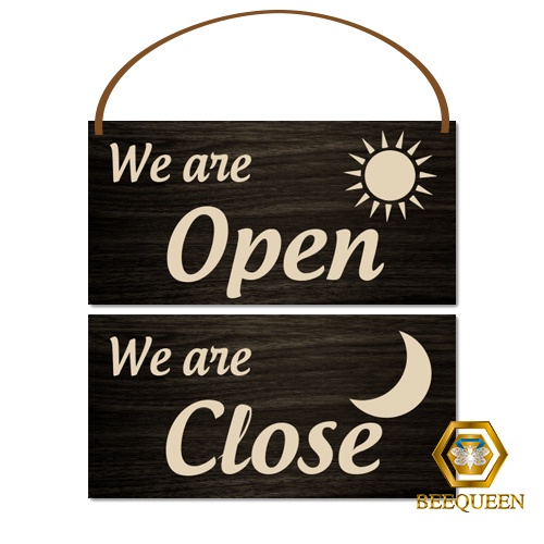 Biển Đóng Mở Cửa - Close Open 2 Mặt Chất Liệu Alu Chống Nước Treo Ngoài Trời- Thiết kế theo yêu cầu