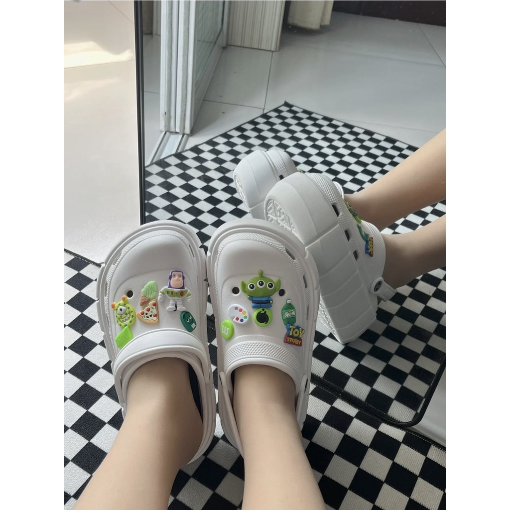 [Có Video] Dép sục Cross đế cao Conno  - Tặng kèm sẵn Sticker dễ thương