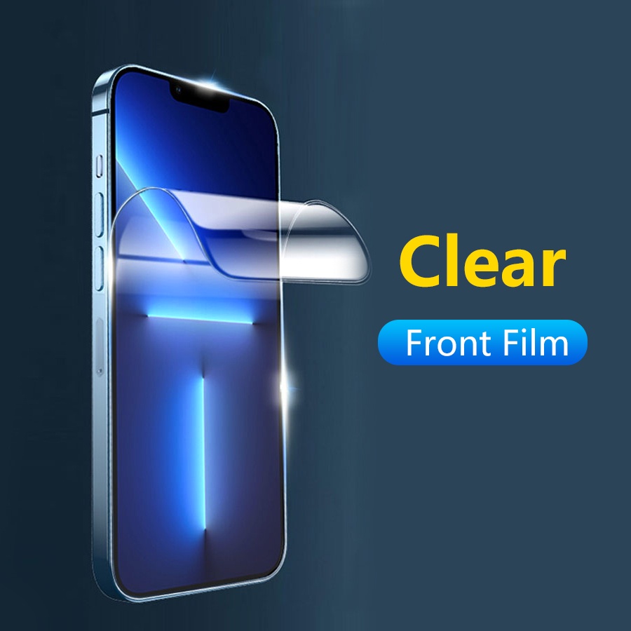 Miếng Dán Bảo Vệ Màn Hình Trước Và Sau Bằng TPU Hydrogel Cho iPhone 13 12 11 14 Pro Max / 14 Plus