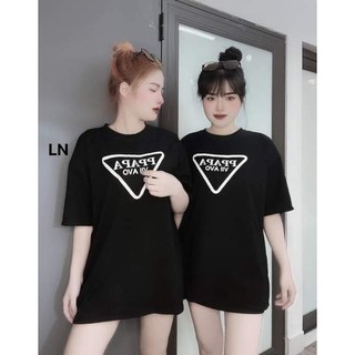 Áo phông cổ tròn PRADA cực hot cho nam nữ, Áo thun tay lỡ unisex fom rộng phong cách hàn quốc đẹp 2023