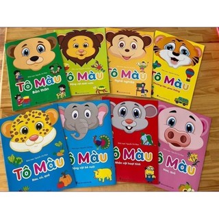 Tập tô màu cho bé - Set 8 quyển tập tô các chủ đề