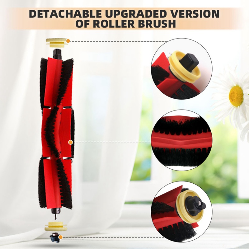 Bộ Lọc HEPA + Chổi Quét Chính + Vải Lau Thay Thế Dành Cho Máy Hút Bụi XiaoMi Roborock S5 Max S6 MaxV