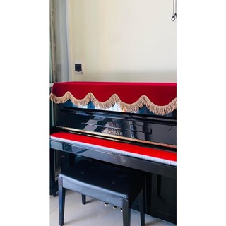 {⚡ Sản Phẩm Có Sẵn⚡} Khăn phủ đàn Piano Cơ Upright Nhung  Màu Đỏ Đô Số 18