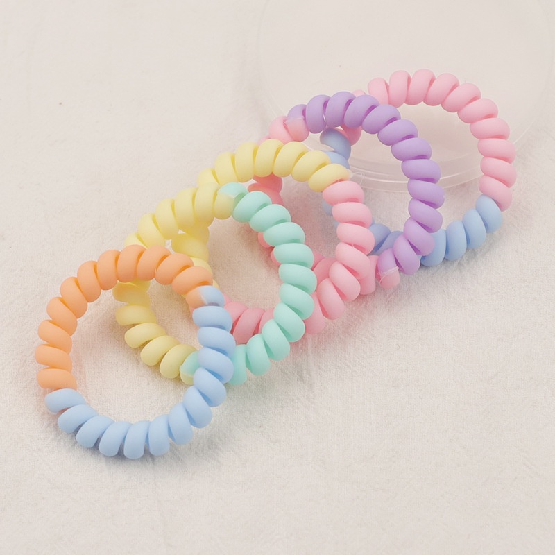 Dây Buộc Tóc Cao Su Co Giãn Phối Màu Đơn Giản Thời Trang