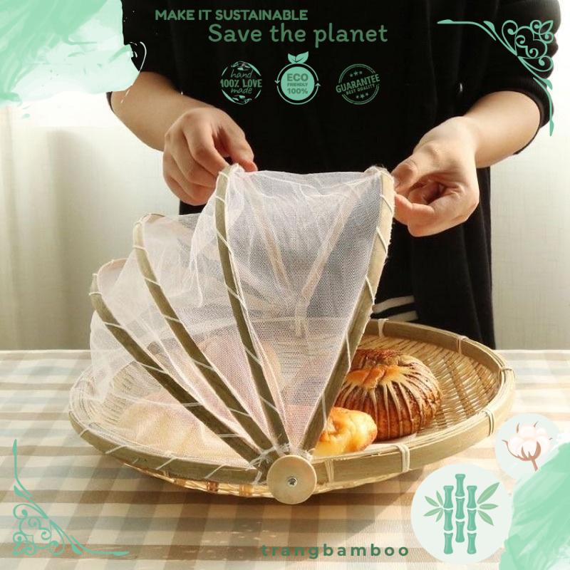Mẹt tre lồng bàn, lồng bàn đậy đồ ăn tránh ruồi muỗi, bụi bặm, lồng bàn tiện, bảo quản đồ ăn, home decor, eco- friendly