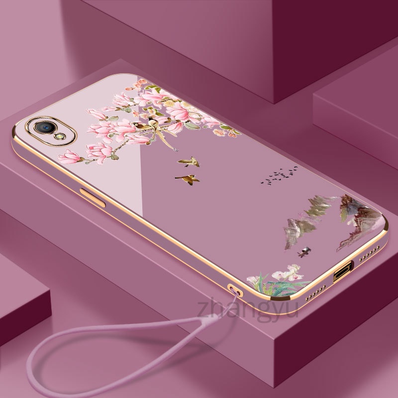 ốp lưng OPPO A37 NEO 9 a57 a39 Chim nhỏ Tranh sơn thủyTrường hợp điện thoại Siêu mỏng mạ điện chống sốc trường hợp điện thoại OPPO A37 NEO 9 a57 a39