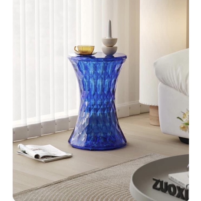 Crystal stool , ghế đẩu acrylic vân pha lê