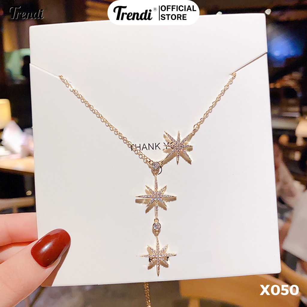 Dây chuyền nữ ngôi sao phong cách Hàn Quốc X050 hợp kim mạ xinh xắn dễ thương, phụ kiện thời trang dự tiệc