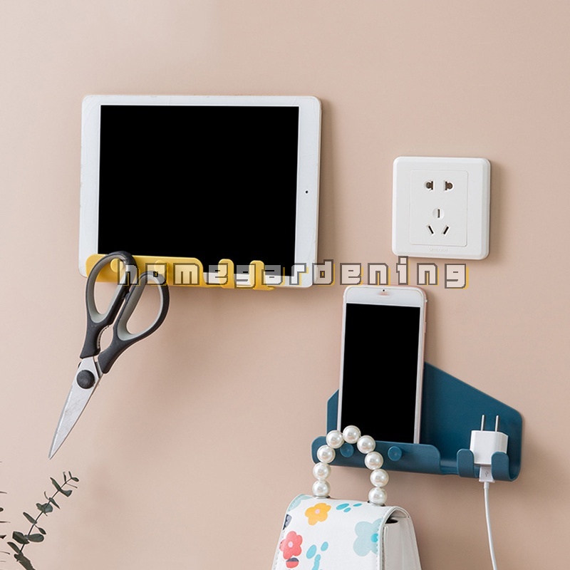 Giá Đỡ Sạc Điện Thoại/Máy Tính Bảng 4 Móc Dán Tường Phòng Ngủ