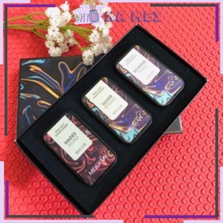 Set 3 hộp nước hoa sáp hanru nam nữ nhỏ gọn