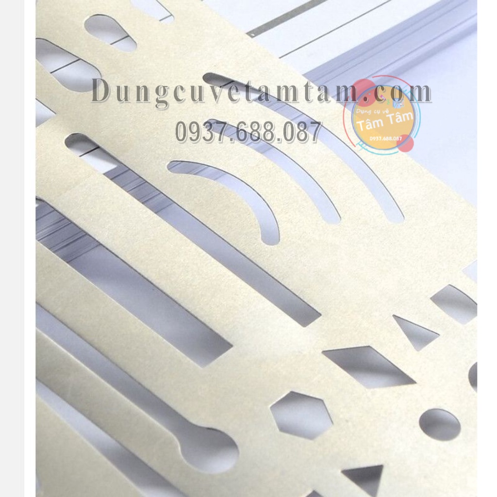 [ Tâm Tâm ] Thước Che Tẩy - Erasing Shield - Thước Chắn tẩy