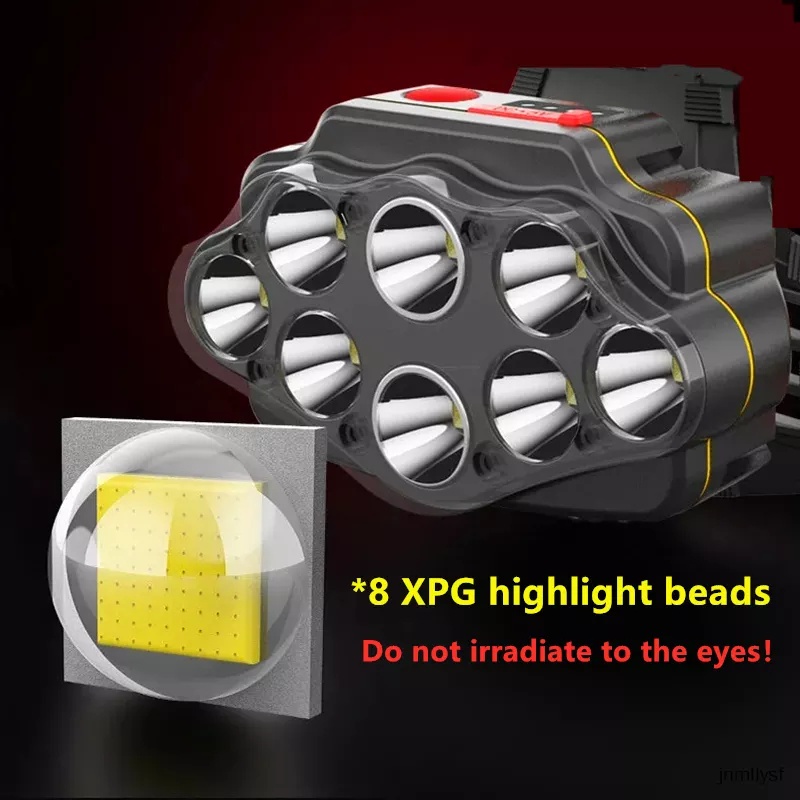 Đèn Pha LED XPG Siêu Sáng Chống Thấm Nước Kèm Sạc USB Chuyên Dụng Cho Xe Đạp