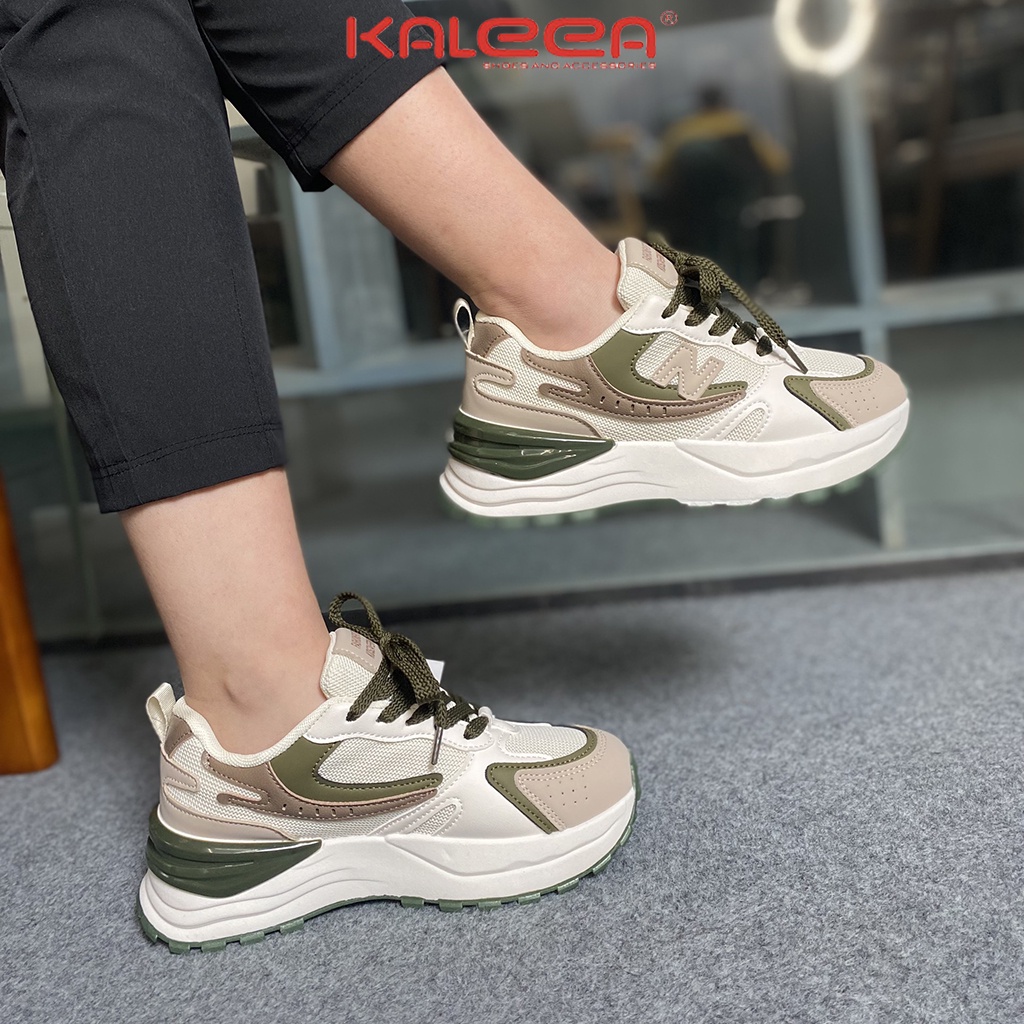 𝗞𝗔𝗟𝗘𝗘𝗔 - Giày Thể Thao Nữ Sneaker Đế Cao 4p Chất Lưới Dệt Kim Mềm Mại Thoáng Chân Chạy Bộ Đi Chơi - T89