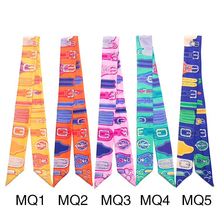 Khăn Choàng Cổ Dài 100cm * 5cm Chất Liệu Lụa In Họa Tiết Thời Trang Cho Nữ