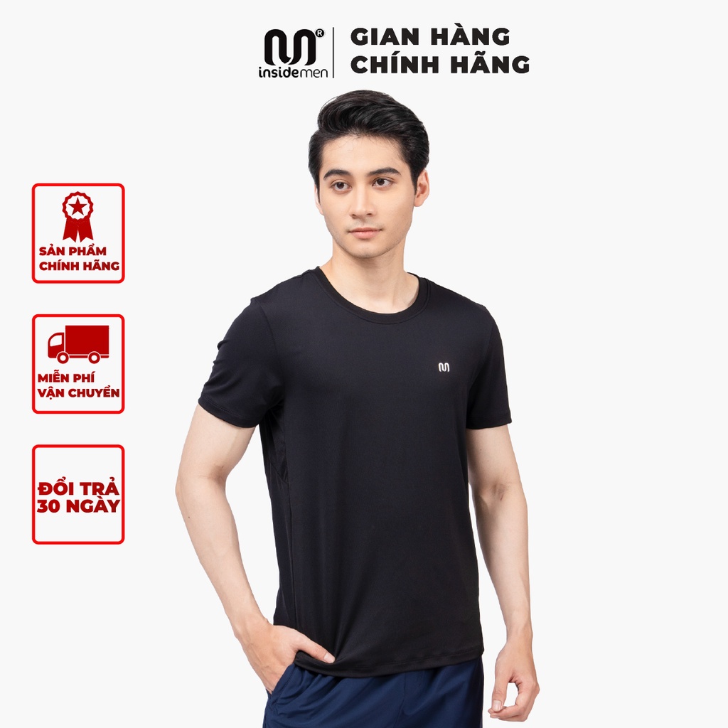 [Mã SGTTC30K giảm 30K] Áo Thun Nam Trơn Cổ Tròn Cotton INSIDEMEN Form Suông Unisex Basic 3 màu Co Giãn 4 Chiều ITS016S2