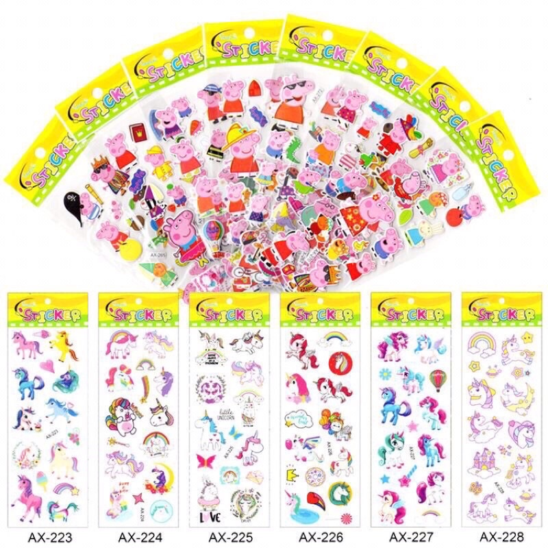 Sticker Dán trang trí 3D Công Chúa, Otô Nhiều Mẫu Đáng Yêu Cho Bé- Bm_babyshop68