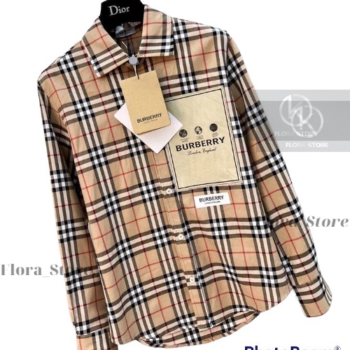 Áo Sơ Mi Full Kẻ Vàng BBR Sang Trọng Lịch Sự Dành Cho Nam Nữ Form Dáng Chuẩn Hàng Unisex