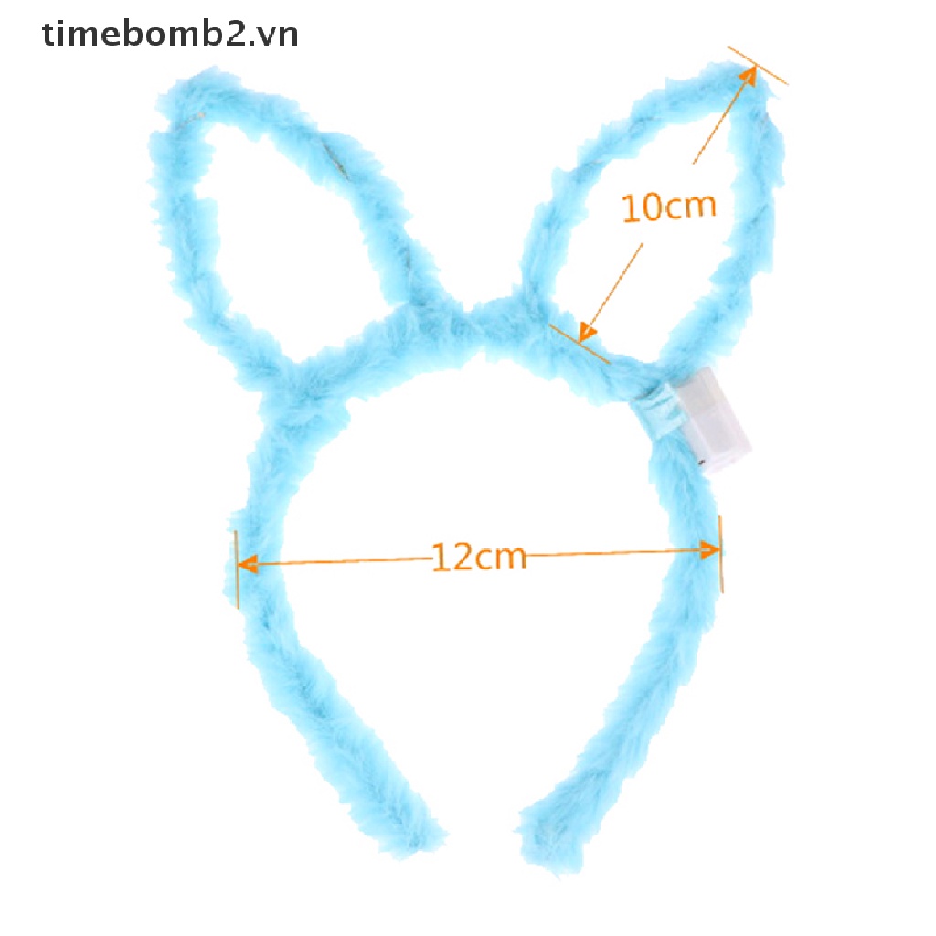 Băng Đô Tai Thỏ Có Đèn LED 10 Bóng Cho Bé