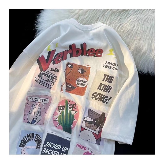 Áo thun NRVP 100% cotton tay ngắn plus size cho nam và nữ