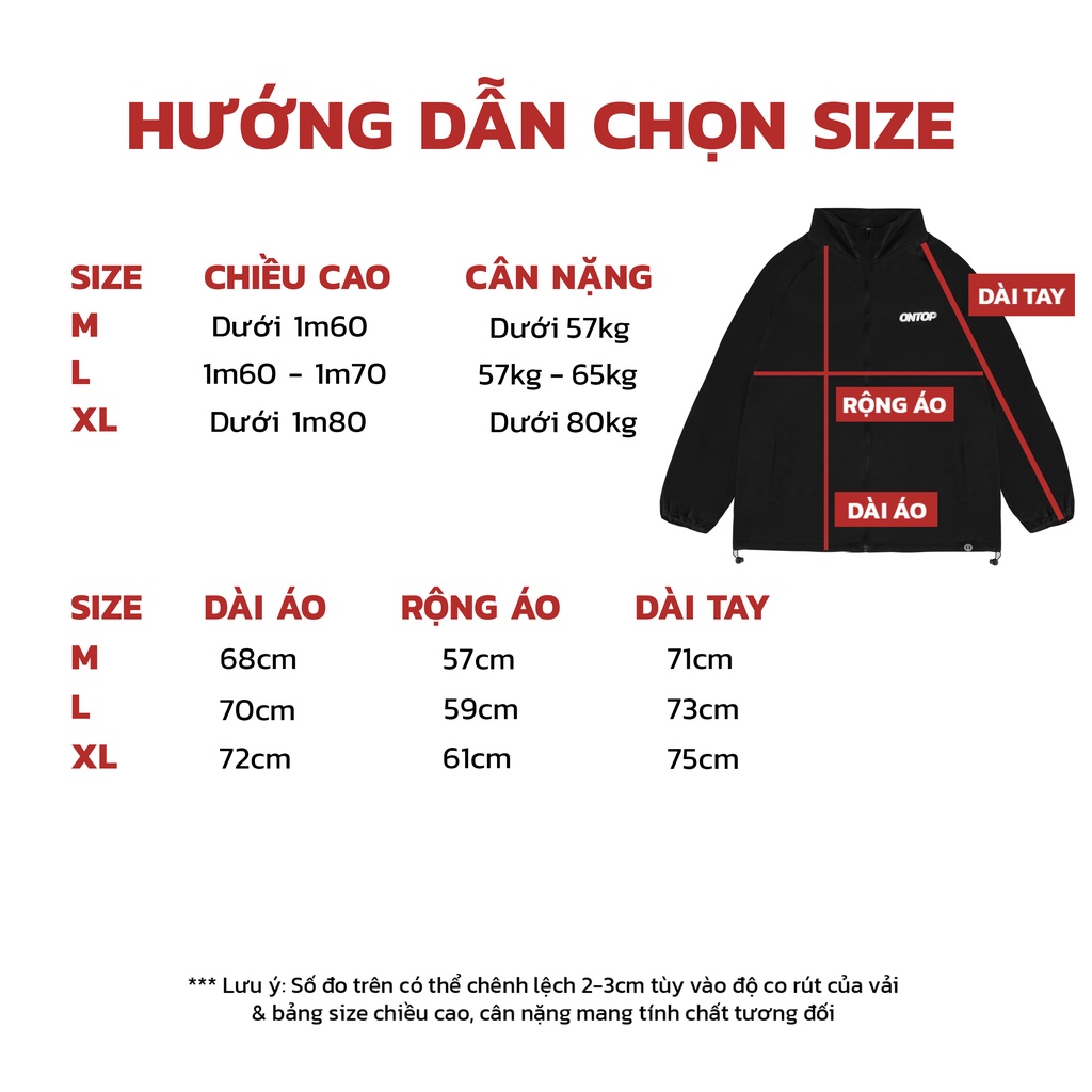 Áo khoác dù local brand ONTOP màu đen, cổ trụ Basic Renew O13-AK3