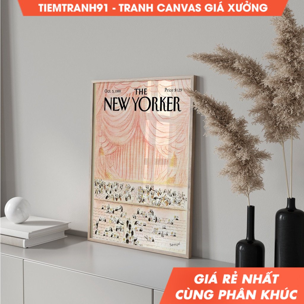 Tranh treo tường New Yorker Vintage Retro The New Yorker Magazine Mag Cover Poster 5 October 1981, Summer Warm Soft