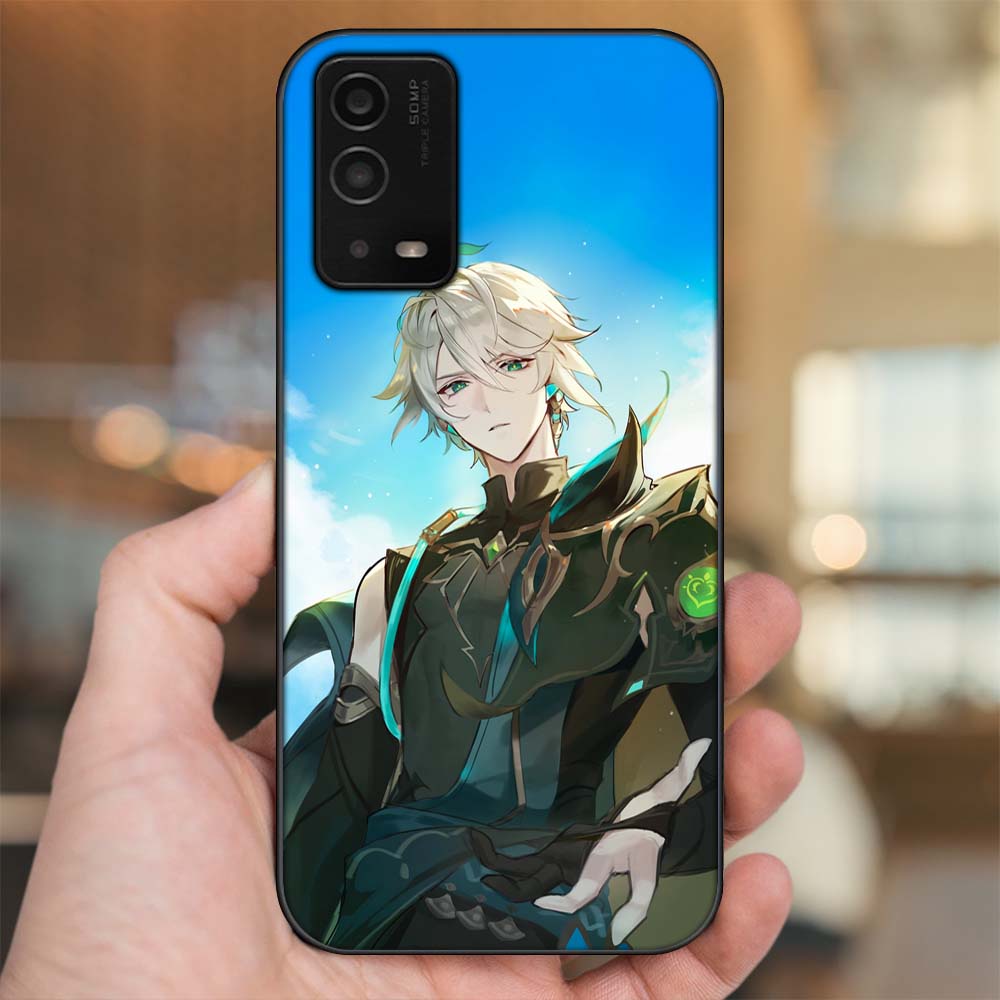 Ốp lưng Oppo A55 4G, A55 5G viền đen in hình Alhaitham Genshin Impact