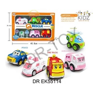 Bộ đồ chơi xe đà, xe ô tô, xe cứu hỏa, xe cứu thương, máy bay, xe cảnh sát dễ thương cho bé