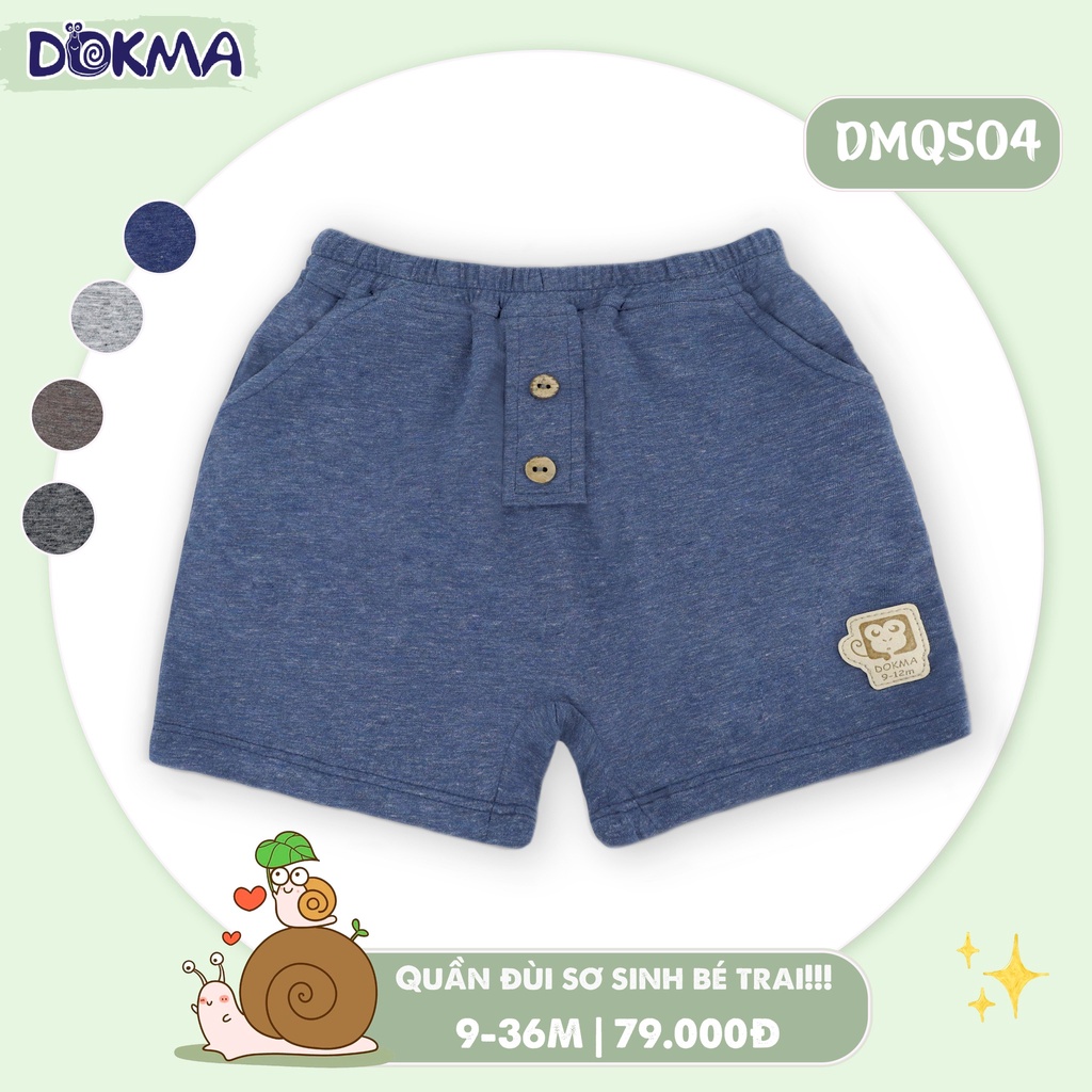 Dokma_ Quần đùi cotton bé trai