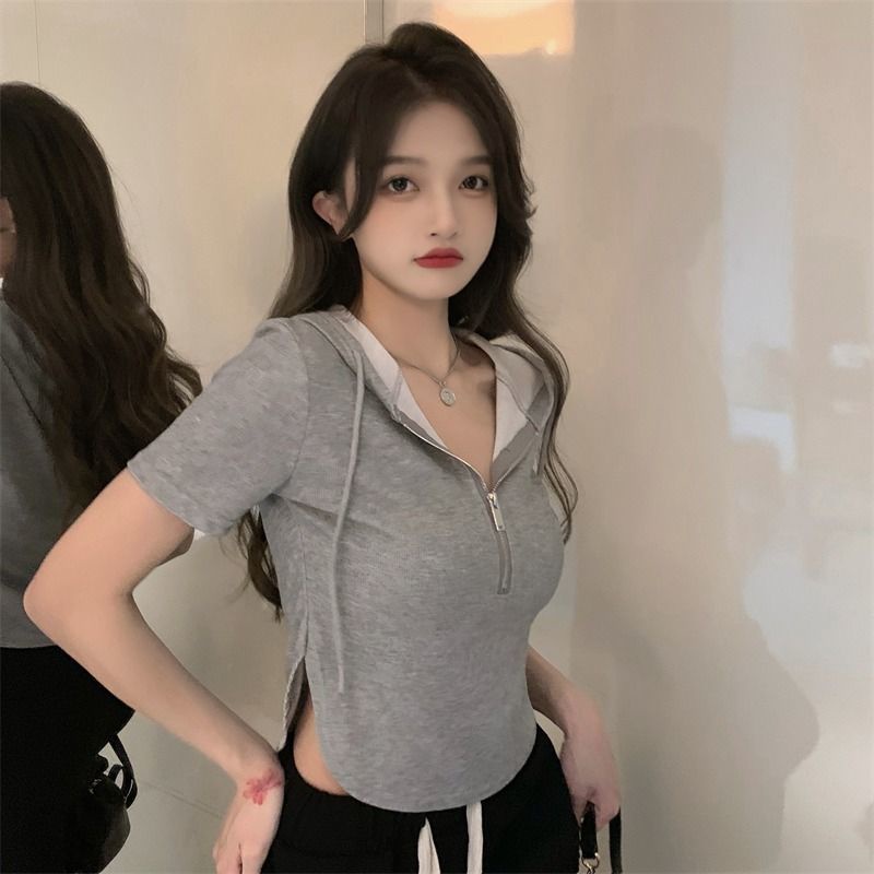 Áo Thun Tay Ngắn Dáng Ôm Nhiều Màu Thời Trang Mùa Hè Cho Nữ