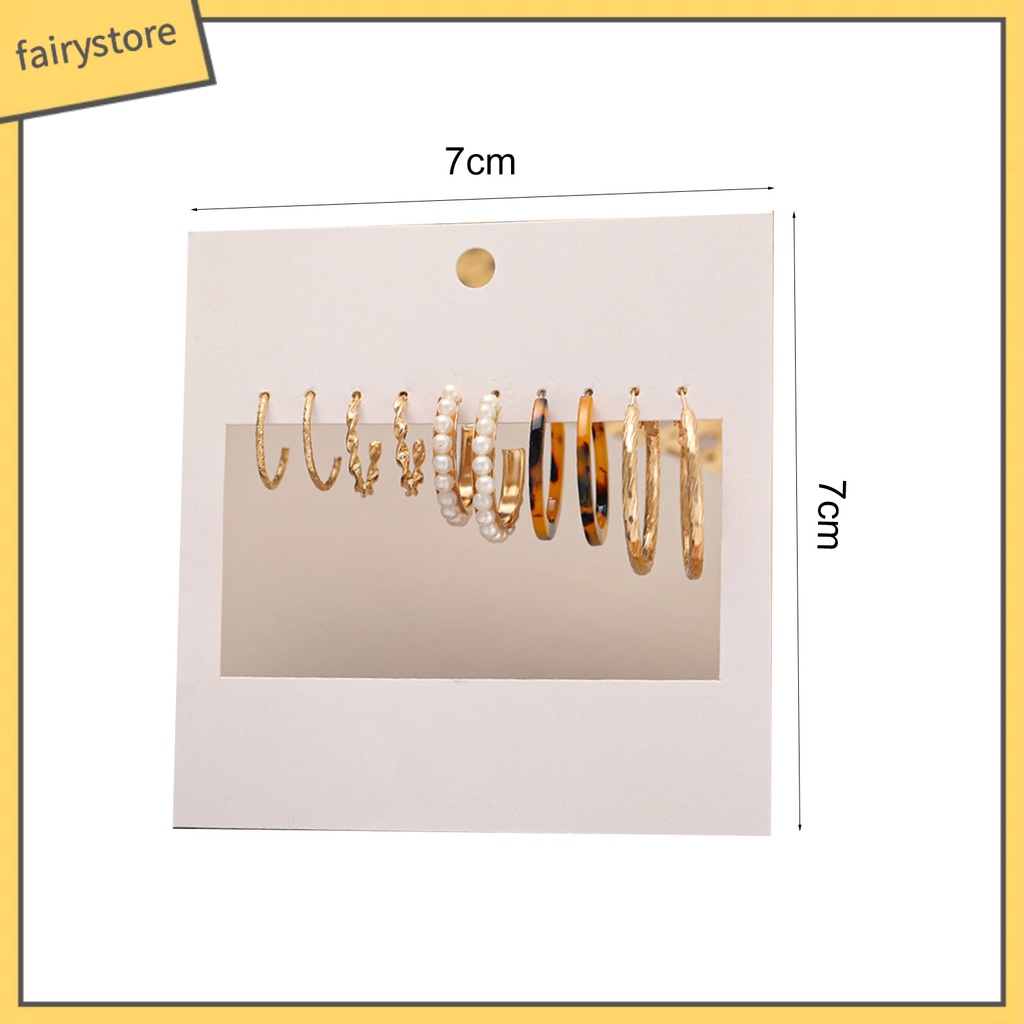 1 Bộ Khuyên Tai Vòng Hình Học Bằng Kim Loại Bắt Mắt Cho Nữ Dự Tiệc [Fairy1] 1