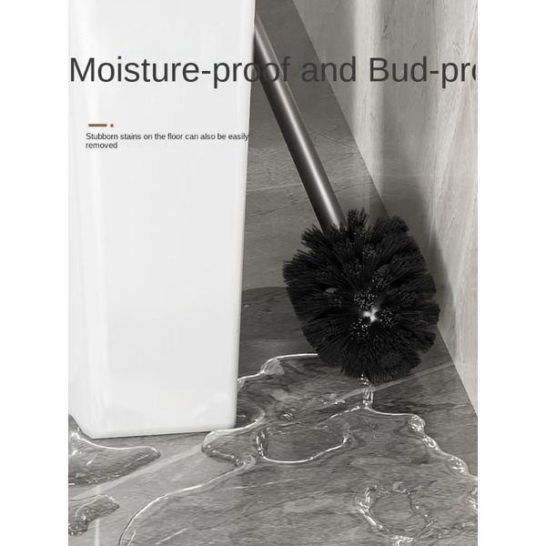 Bộ Bàn Chải Chà Toilet Bằng Thép Không Gỉ Kèm Giá Đỡ Tiện Dụng