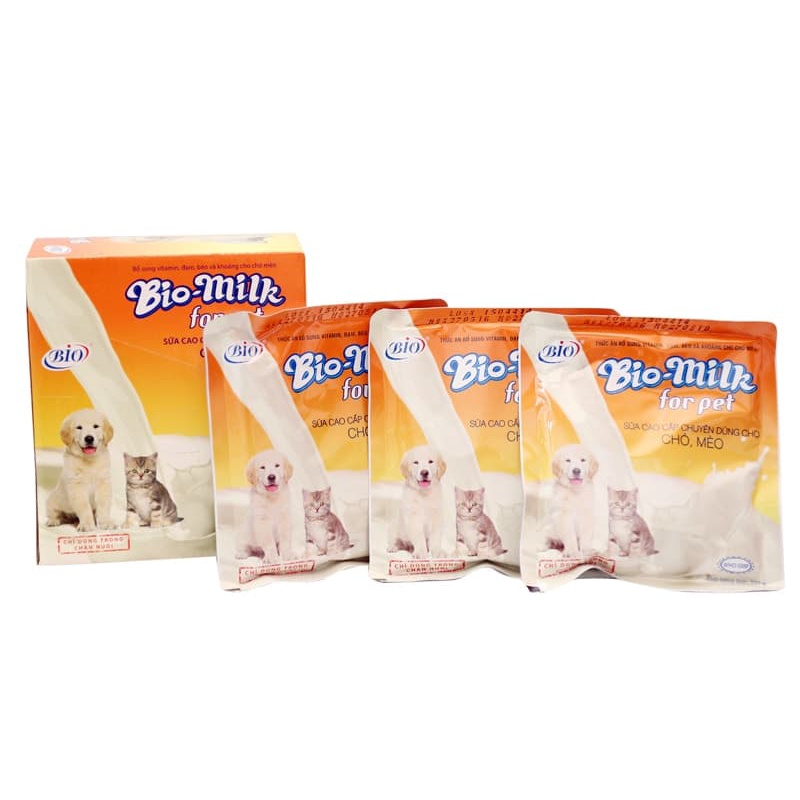 Sữa Cho Pet Thú Cưng Chó Mèo Bio Milk Gói 100g Bổ Sung Chất Dinh Dưỡng