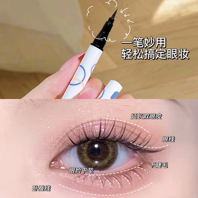 Bút Kẻ Mắt Dạng Lỏng Màu Đen / Nâu Chống Thấm Nước Lâu Trôi Không Gây Chóng Mặt Nhanh Khô