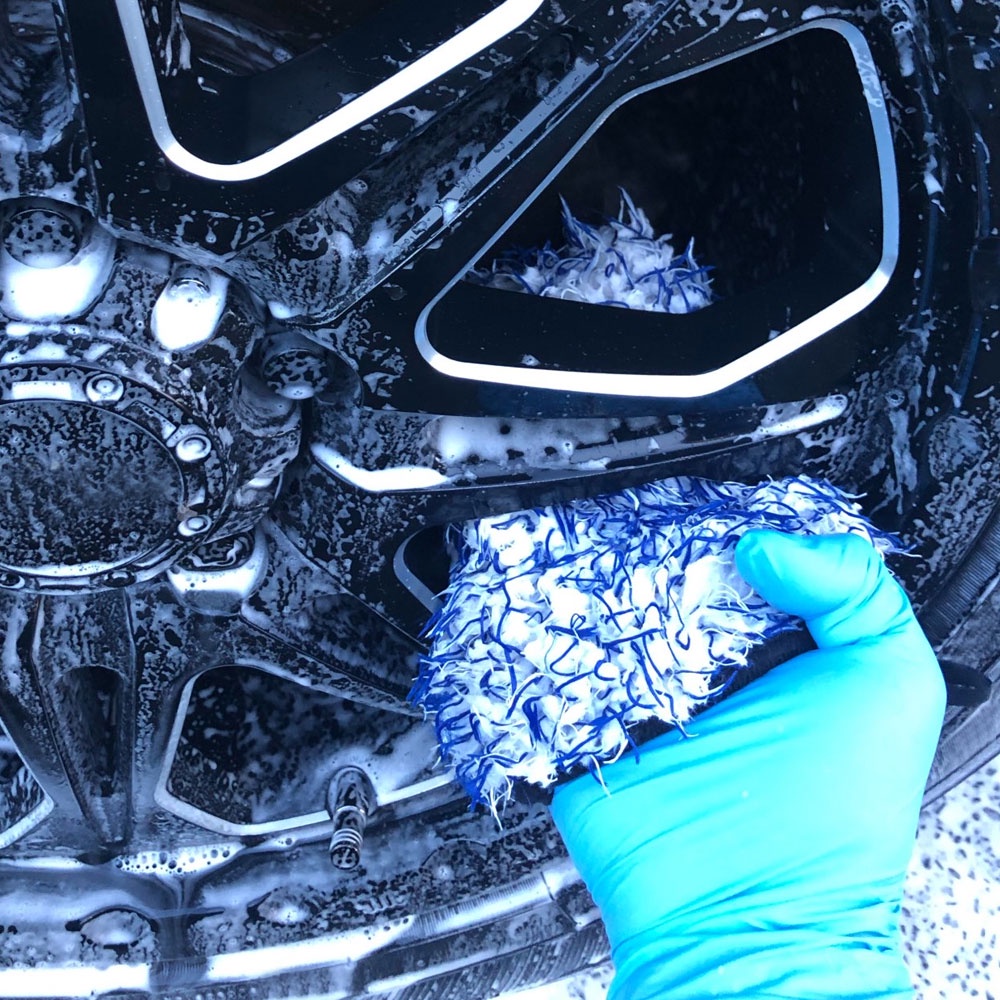 Găng Tay Nhung San Hô Hai Mặt Mềm Mại Vệ Sinh Xe Hơi