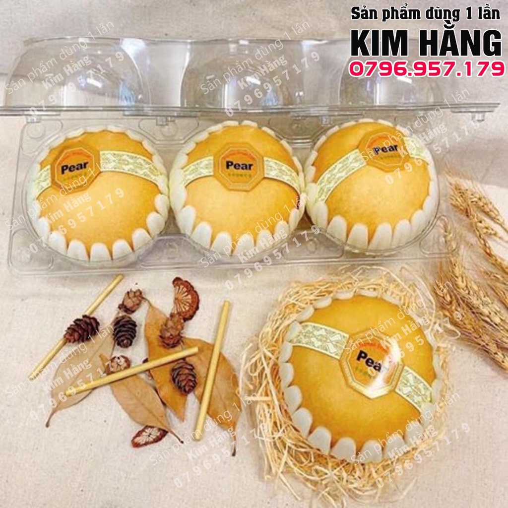 Set 50 hộp 3 ngăn đựng 3 trái táo, đựng lê , đựng mãn cầu tiện dụng
