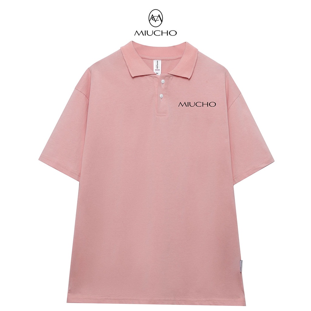 Áo polo nữ form rộng có cổ đẹp chất cotton form unisex PL041 Miucho in name