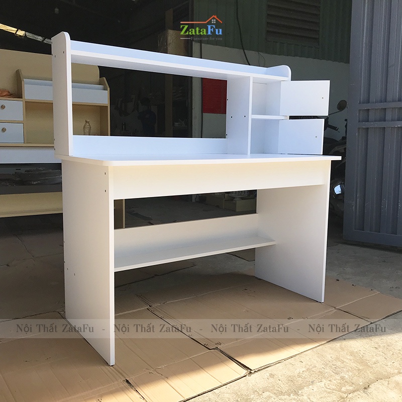 Bàn Làm Việc Gỗ Kèm Kệ Sách BLV-30