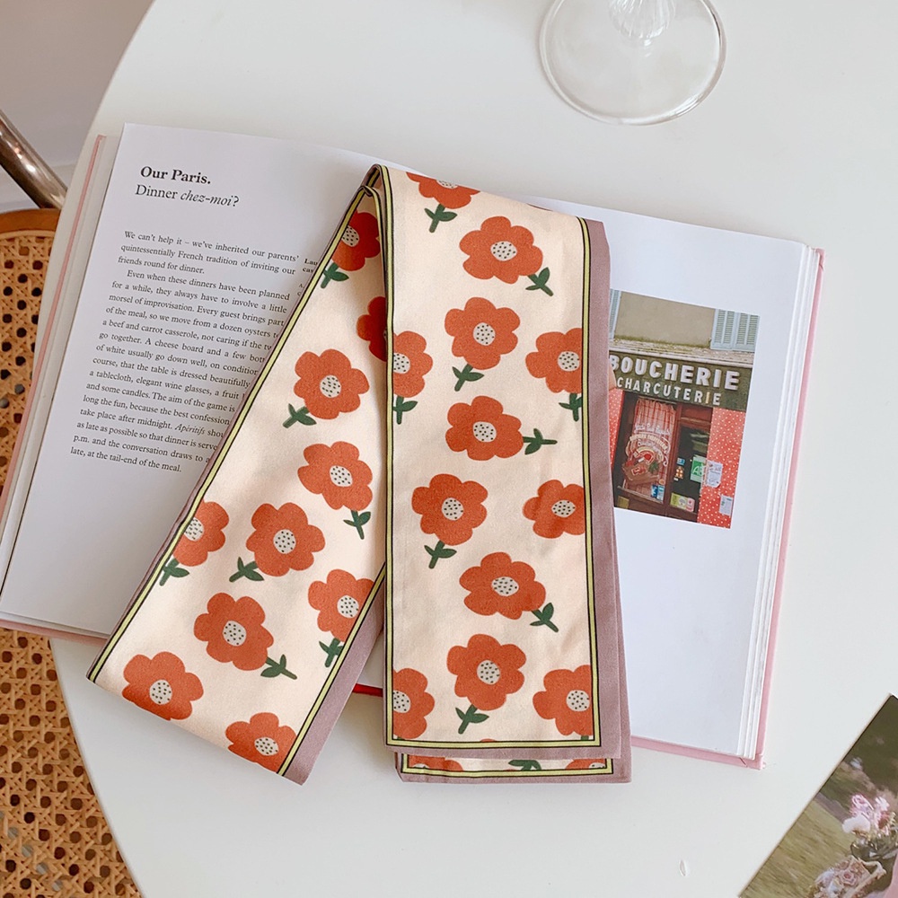 Khăn Quàng Cổ Đa Năng In Họa Tiết Hoa Phong Cách Vintage