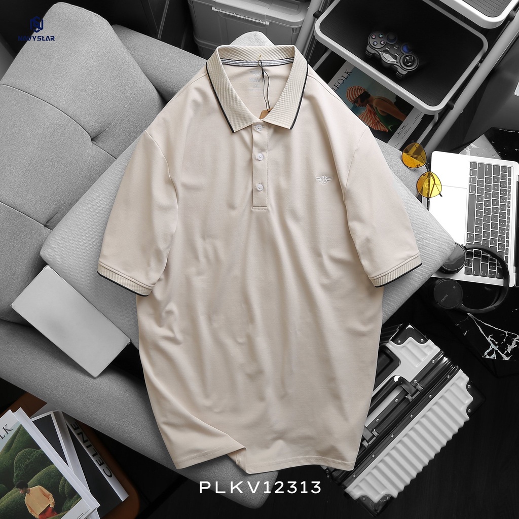 BIGSIZE NAM 80-140KG ÁO POLO VIỀN THÊU LOGO PL014 2BIG NAVY STAR