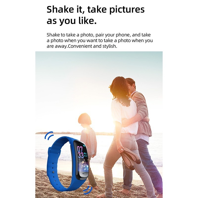 Vòng Đeo Tay Thông Minh C1plus Theo Dõi Nhịp Tim Huyết Áp Cho Android IOS