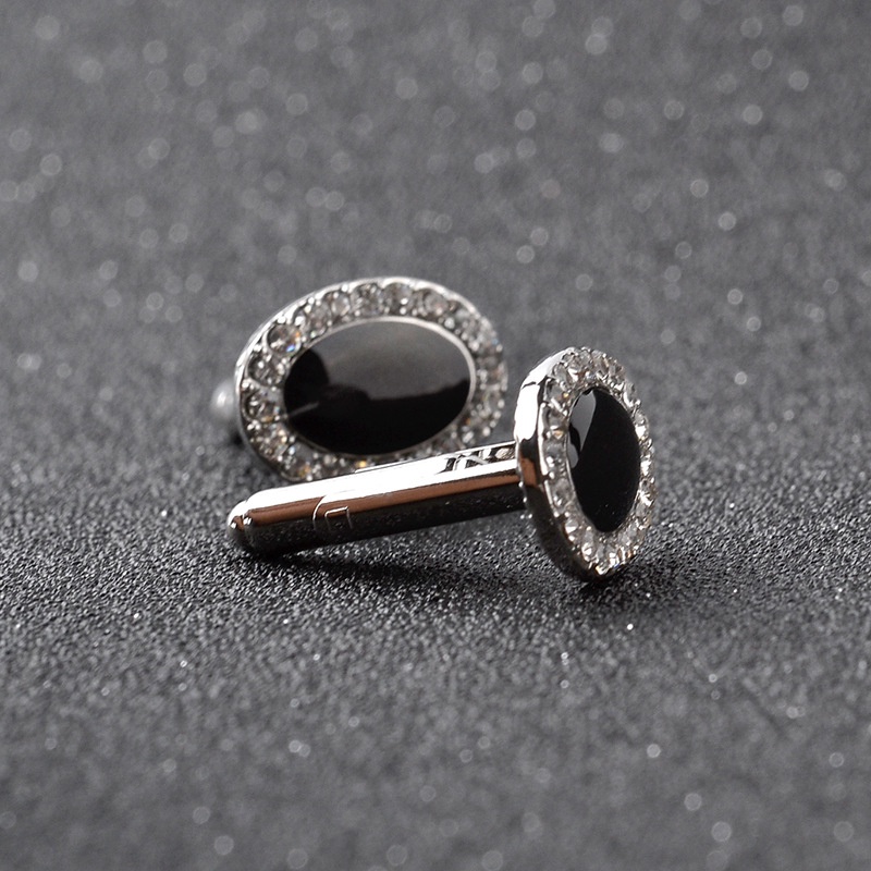 Khuy Măng Sét Efan Đính Đá Sang Trọng Lịch Lãm Cho Nam