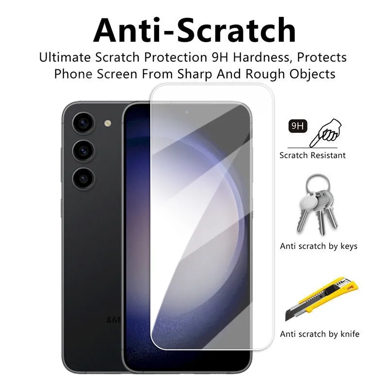2in1 clear Tempered Glass screen film + camera lens Protector For Samsung galaxy S23 S22 Plus S21 FE
