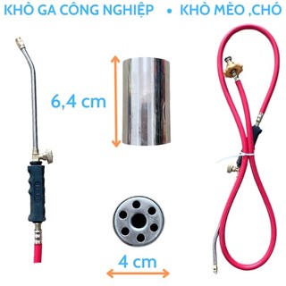Khò ga công nghiệp đầu khò phi 4cm, cán dài 35cm, dây 1,6m