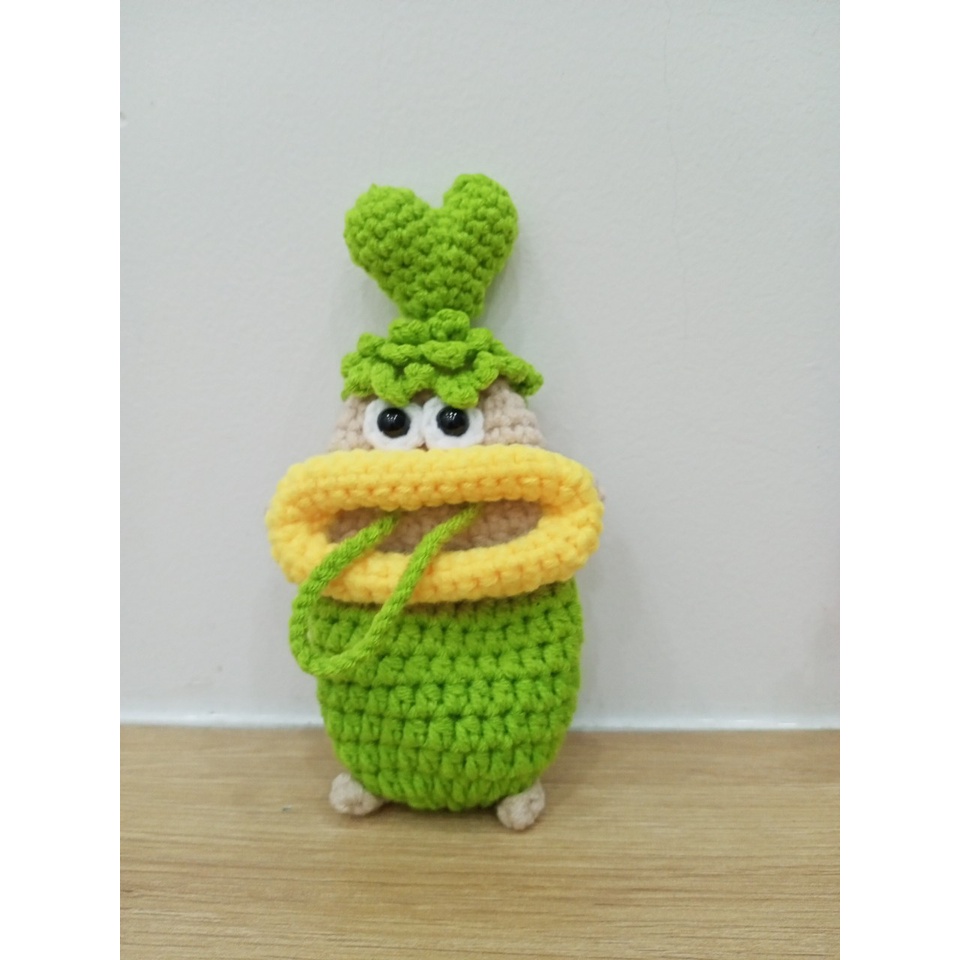 Túi đựng chìa khoá Môi Trề bằng len handmade