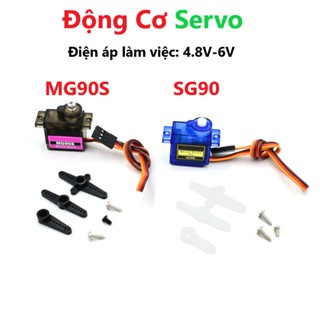 Động Cơ Servo SG90 MG90S Góc Quay 180 Độ, Lái Máy Bay, Xe Đẩy