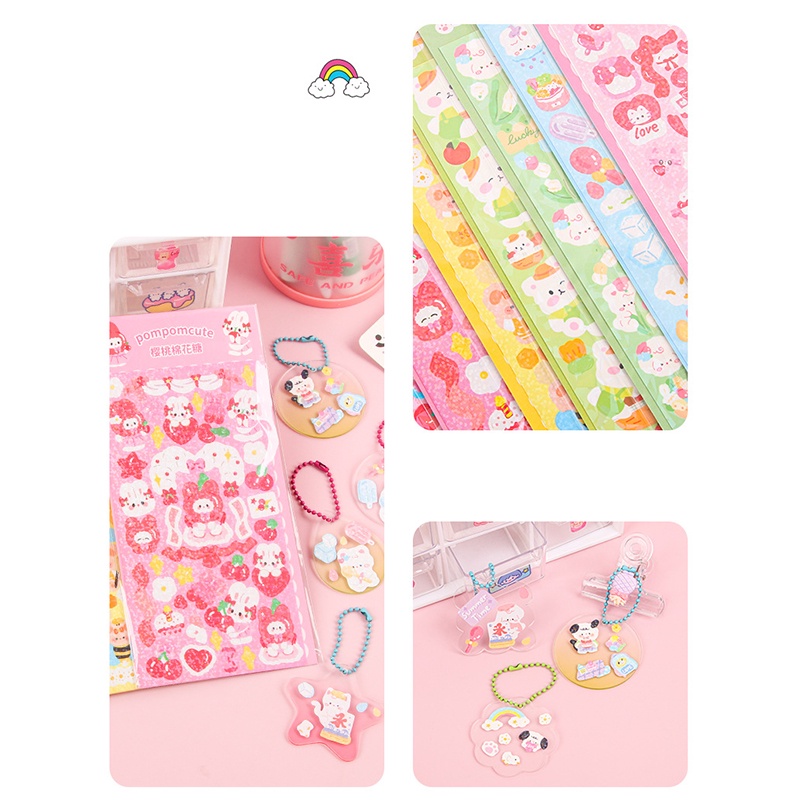 Miếng Dán Trang Trí Hình Guka Dễ Thương Chống Thấm Nước DIY