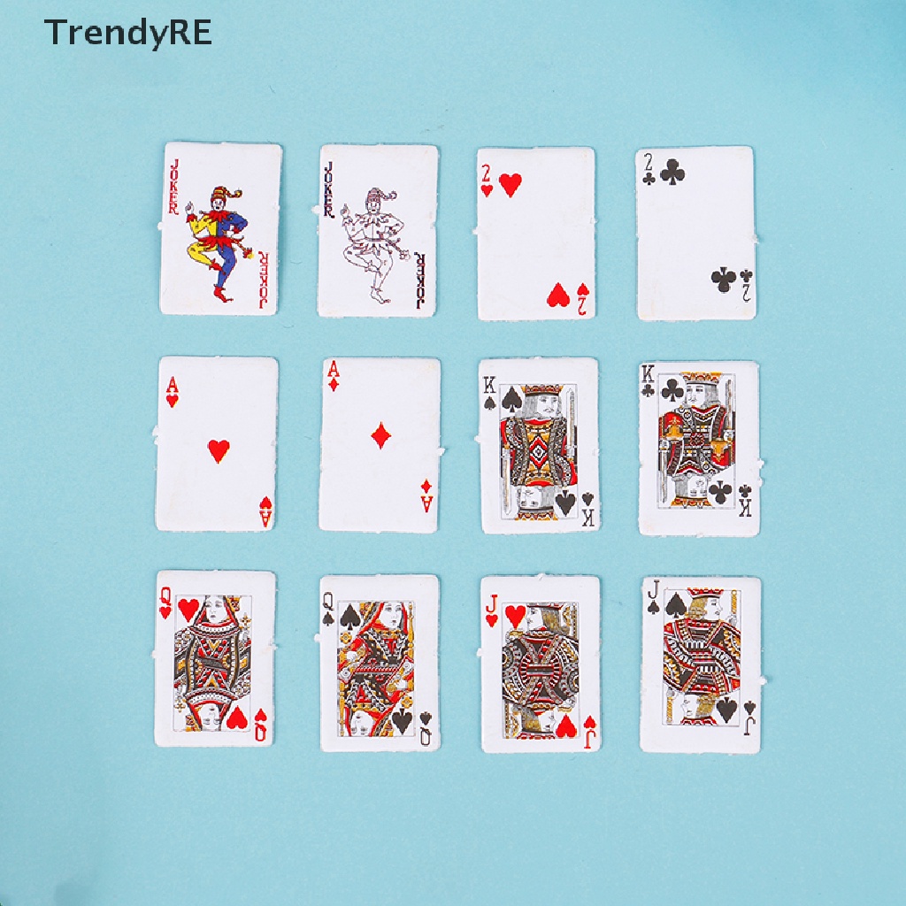 Bộ Bài Mini Dễ Thương Cho Nhà Búp Bê Tỉ Lệ 1: 12