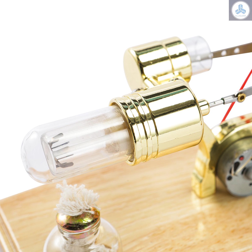 Bộ Mô Hình Động Cơ Stirling Mini Có Đèn LED Nhiều Màu Sắc Cho Bé B1130